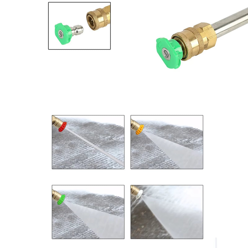 Turbo Nozzle for Pressure Washer, Karcher Rotating Nozzle for Hot and Cold Water, 1/4 Inch Quick Connect, Orifice 040, 7250 PSI