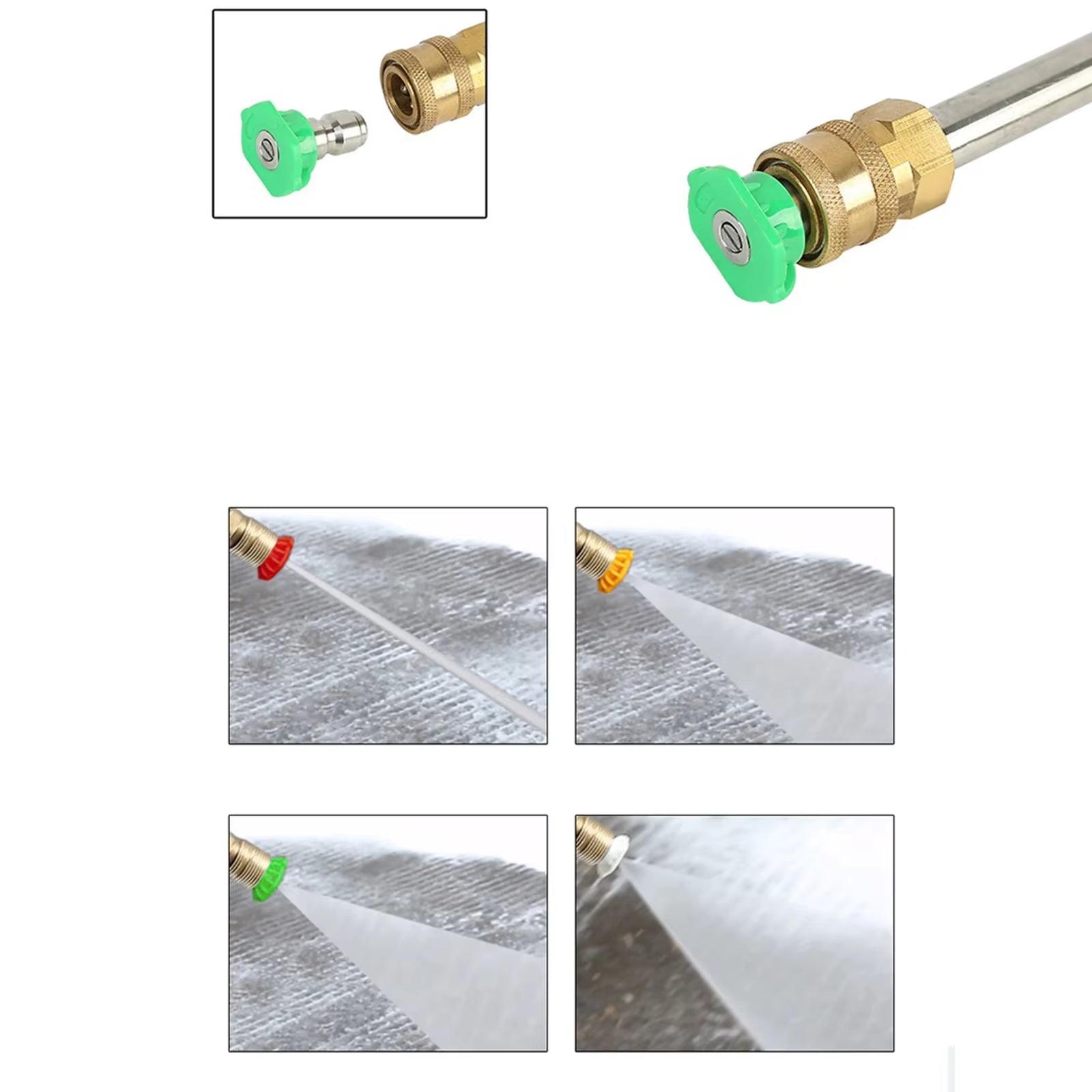 Turbo Nozzle for Pressure Washer, Karcher Rotating Nozzle for Hot and Cold Water, 1/4 Inch Quick Connect, Orifice 040, 7250 PSI