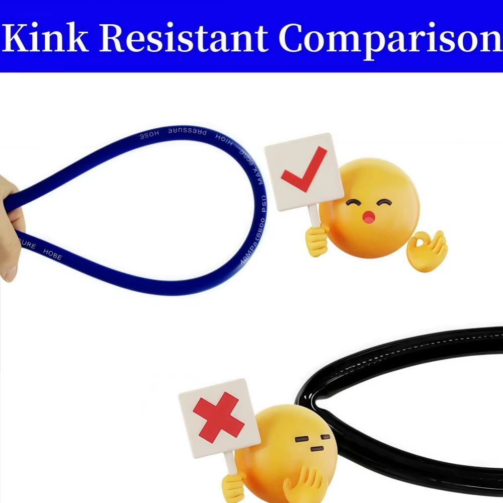 2~30M High Pressure Cleaning Machine Hose 5800 PSI Kink Resistant Hose Car Wash Extension Hose with Brass Adapter M22-Pin 14/15