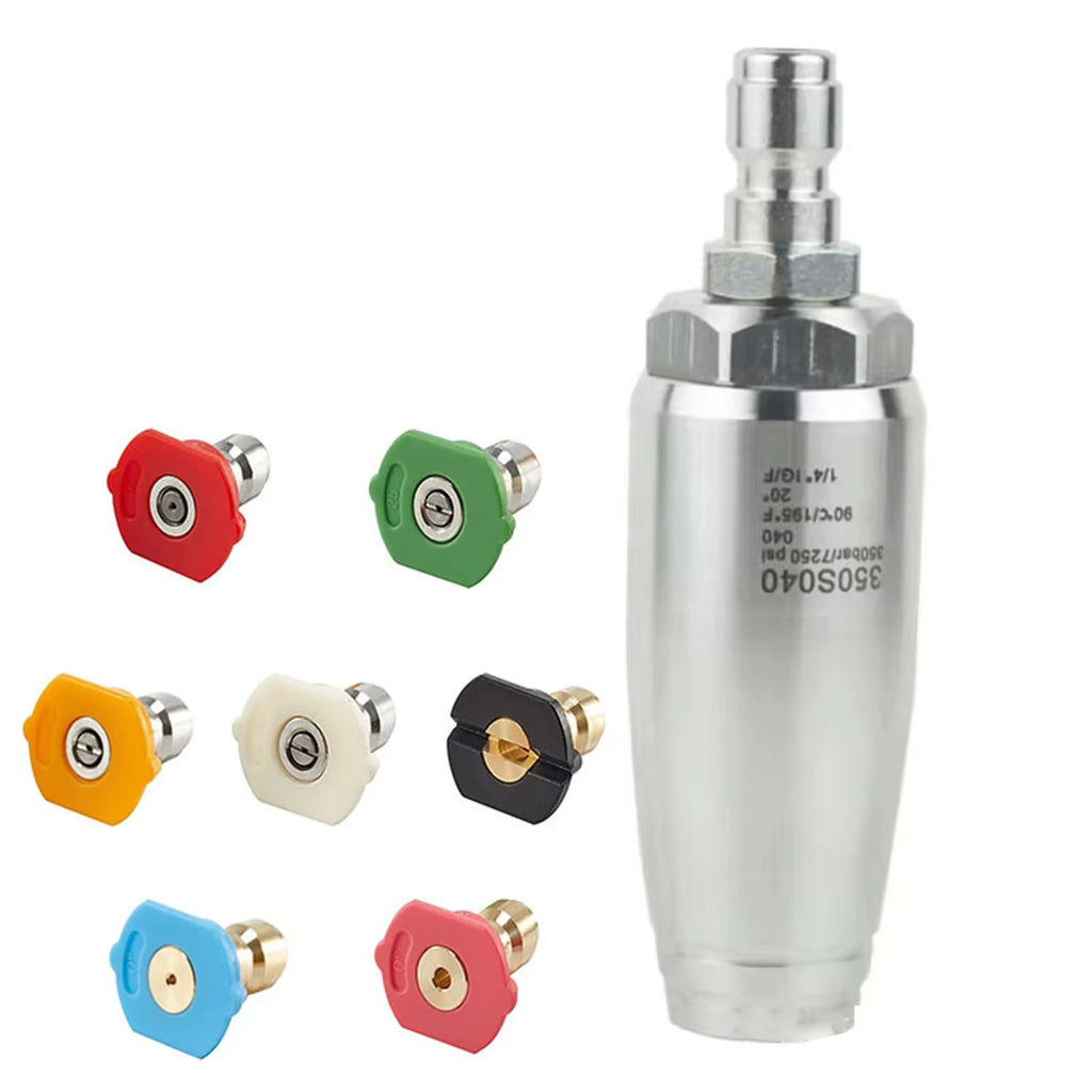 Turbo Nozzle for Pressure Washer, Karcher Rotating Nozzle for Hot and Cold Water, 1/4 Inch Quick Connect, Orifice 040, 7250 PSI