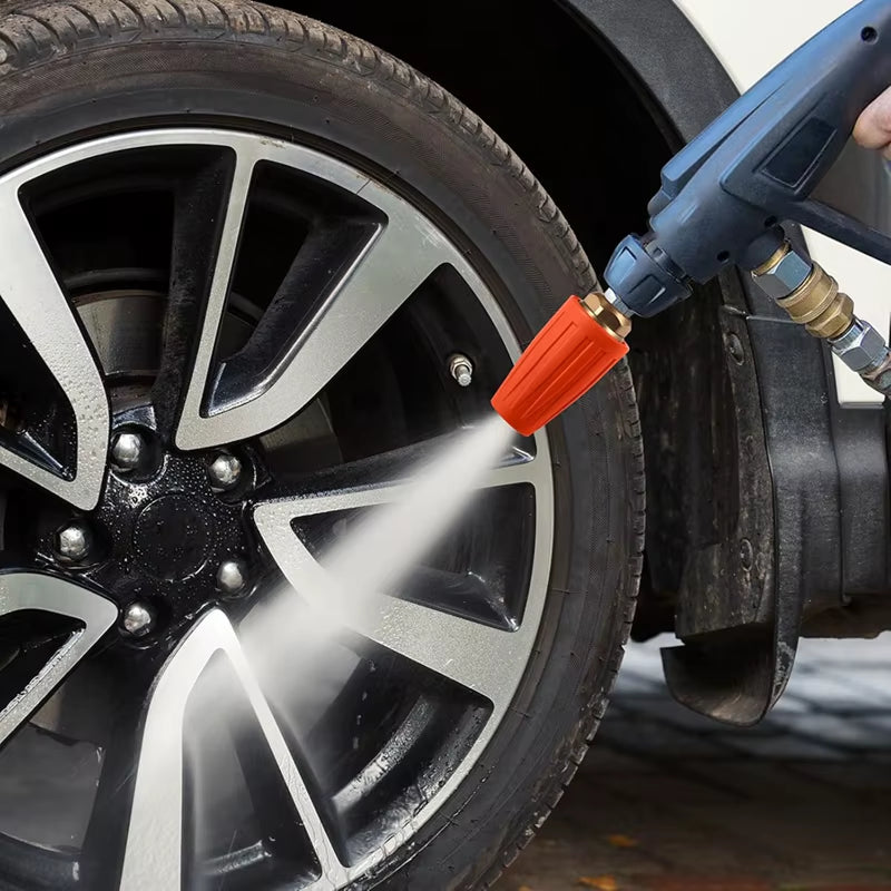 Abca-Turbo Nozzle Pressure Washer 4000 PSI Max Rotating Pressure Washer Nozzle with 1/4 Inch Connect Pressure Washer Tips